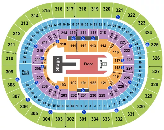 seating chart for Moda Center at the Rose Quarter - J Balvin 1 - eventticketscenter.com