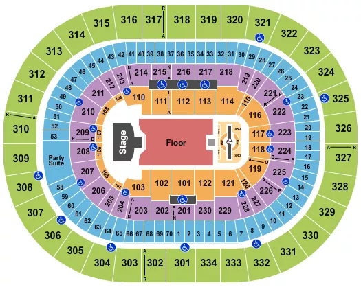 seating chart for Moda Center at the Rose Quarter - Justin Timberlake - eventticketscenter.com