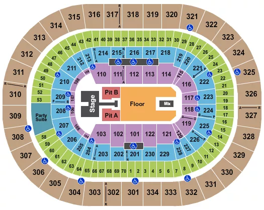 seating chart for Moda Center at the Rose Quarter - Kelsea Ballerini - eventticketscenter.com