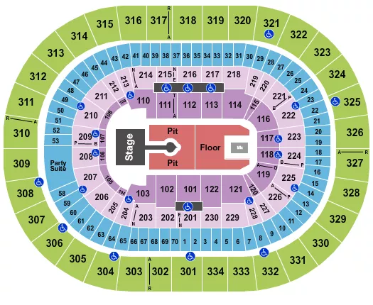 seating chart for Moda Center at the Rose Quarter - Sabrina Carpenter - eventticketscenter.com