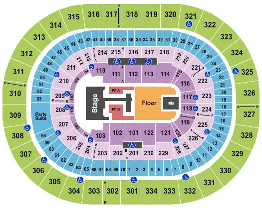seating chart for Moda Center at the Rose Quarter - Teddy Swims - eventticketscenter.com