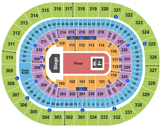 seating chart for Moda Center at the Rose Quarter - Tyler The Creator - eventticketscenter.com