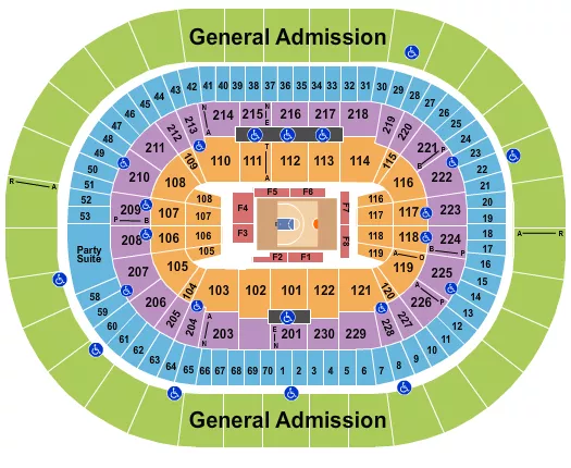 seating chart for Moda Center at the Rose Quarter - Basketball - Big3 - eventticketscenter.com