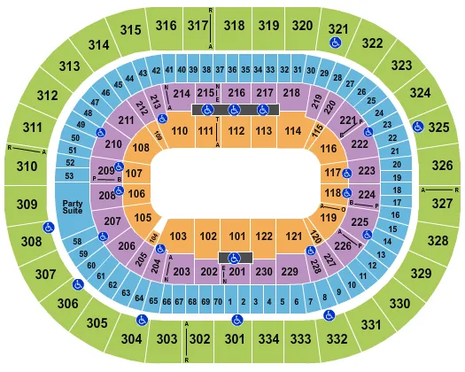 seating chart for Moda Center at the Rose Quarter - Open Floor - eventticketscenter.com