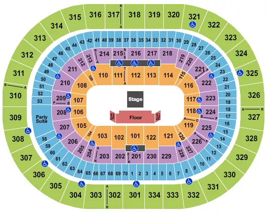 seating chart for Moda Center at the Rose Quarter - Theater of the Clouds 4 - eventticketscenter.com