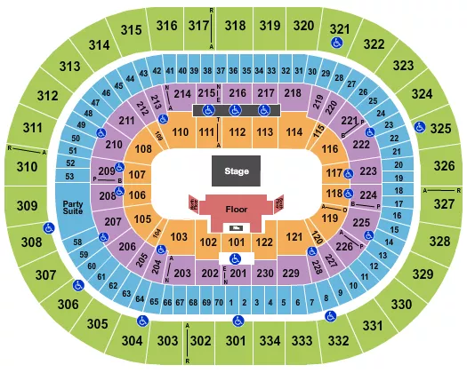 seating chart for Moda Center at the Rose Quarter - Theater of the Clouds 4 - eventticketscenter.com