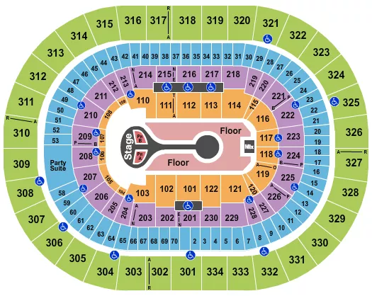 seating chart for Moda Center at the Rose Quarter - Benson Boone - eventticketscenter.com