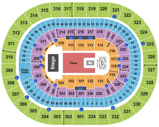 seating chart for Moda Center at the Rose Quarter - Carin Leon - eventticketscenter.com