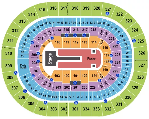 seating chart for Moda Center at the Rose Quarter - Florence and The Machine - eventticketscenter.com