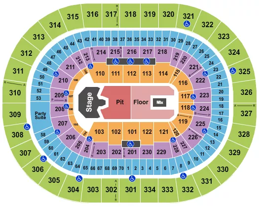 seating chart for Moda Center at the Rose Quarter - Ghost - eventticketscenter.com