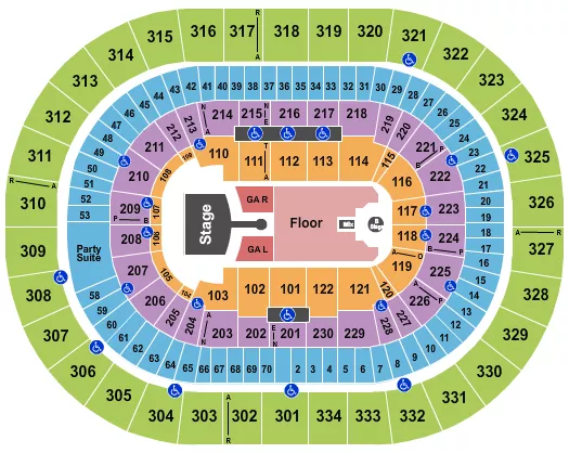seating chart for Moda Center at the Rose Quarter - Greta Van Fleet - eventticketscenter.com