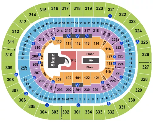 seating chart for Moda Center at the Rose Quarter - Megan Moroney - eventticketscenter.com