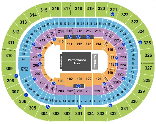 seating chart for Moda Center at the Rose Quarter - Rodeo 3 - eventticketscenter.com