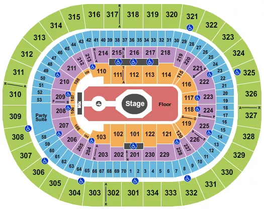 seating chart for Moda Center at the Rose Quarter - Tame Impala - eventticketscenter.com