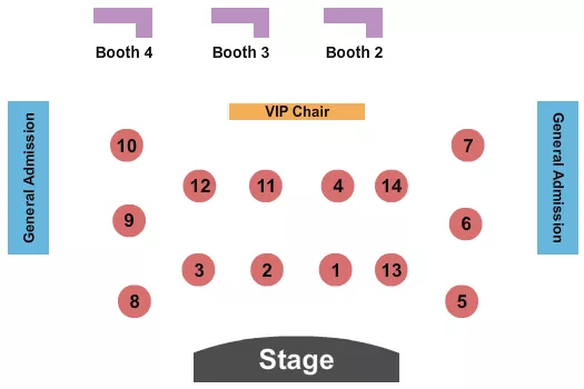 seating chart for Modern Showrooms at Alexis Park - Endstage Tables - eventticketscenter.com