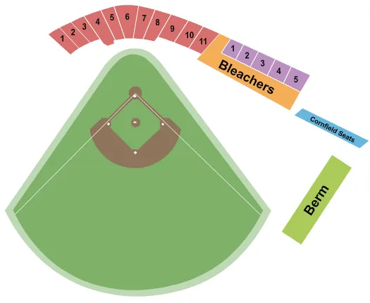 seating chart for Modern Woodmen Park - Baseball - eventticketscenter.com