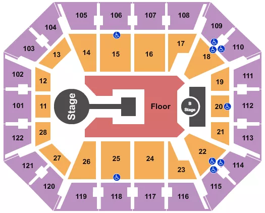seating chart for Mohegan Sun Arena - CT - Childish Gambino - eventticketscenter.com