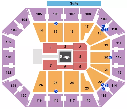 seating chart for Mohegan Sun Arena - CT - Cirque Dreams - eventticketscenter.com