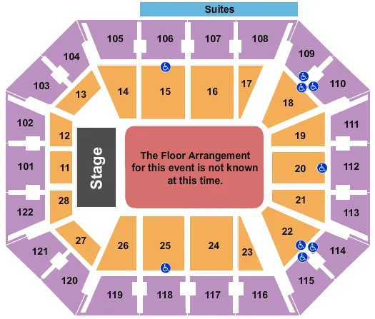 seating chart for Mohegan Sun Arena - CT - Generic Floor - eventticketscenter.com