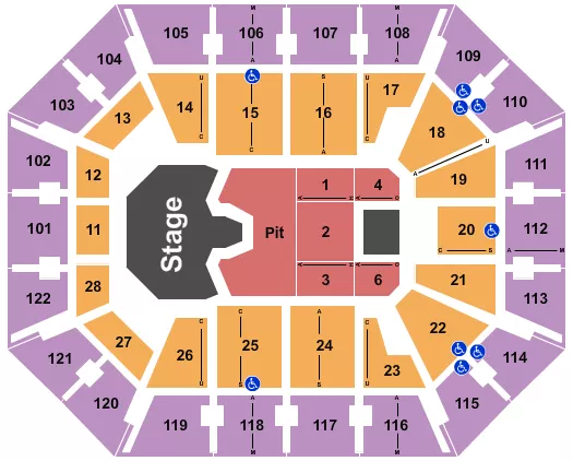 seating chart for Mohegan Sun Arena - CT - Ghost - eventticketscenter.com