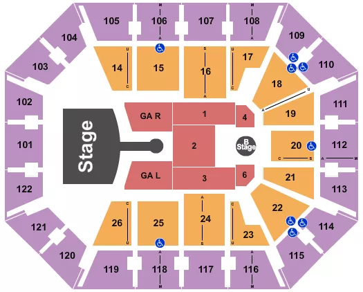 seating chart for Mohegan Sun Arena - CT - Greta Van Fleet - eventticketscenter.com