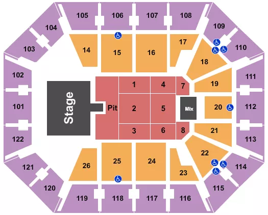 seating chart for Mohegan Sun Arena - CT - Jon Pardi - eventticketscenter.com