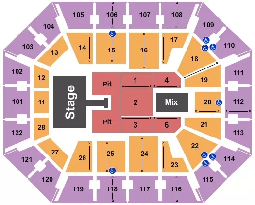 seating chart for Mohegan Sun Arena - CT - Kehlani - eventticketscenter.com