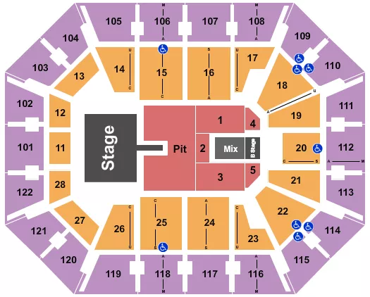 seating chart for Mohegan Sun Arena - CT - Keith Urban - eventticketscenter.com