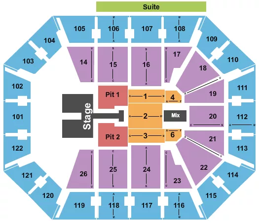 seating chart for Mohegan Sun Arena - CT - Kelsea Ballerini - eventticketscenter.com