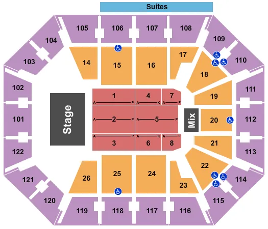 seating chart for Mohegan Sun Arena - CT - Lionel Richie - eventticketscenter.com