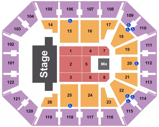 seating chart for Mohegan Sun Arena - CT - TSO - eventticketscenter.com