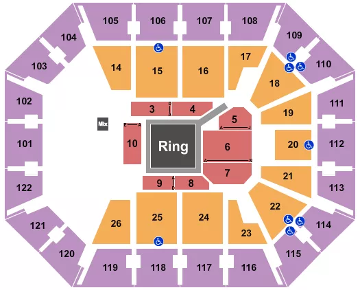 seating chart for Mohegan Sun Arena - CT - World Championship Sumo - eventticketscenter.com