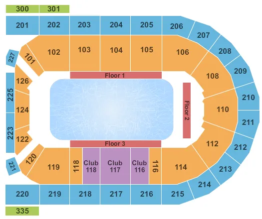 seating chart for Mohegan Sun Arena at Casey Plaza - Disney On Ice - eventticketscenter.com