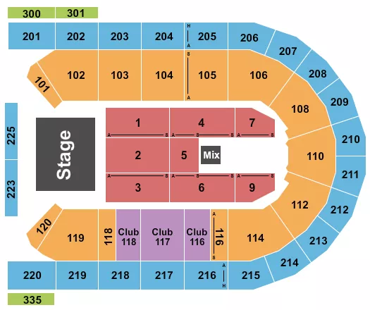 seating chart for Mohegan Arena at Casey Plaza - Endstage 7 - eventticketscenter.com