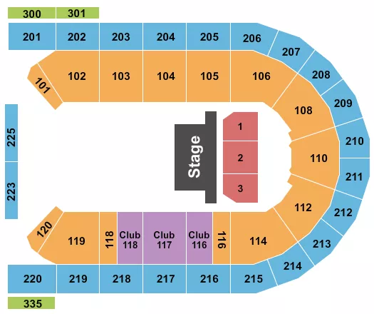 seating chart for Mohegan Sun Arena at Casey Plaza - Quarter House - eventticketscenter.com