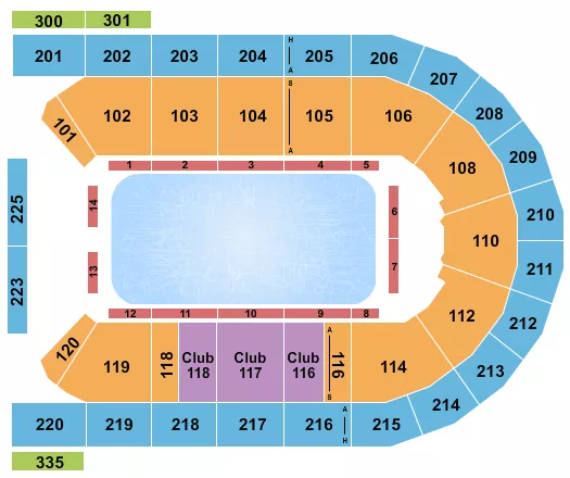 seating chart for Mohegan Arena at Casey Plaza - Stars On Ice - eventticketscenter.com