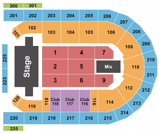 seating chart for Mohegan Sun Arena at Casey Plaza - TSO - eventticketscenter.com