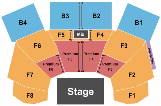 seating chart for Molson Canadian Centre at Casino New Brunswick - Endstage w/ Premiums - eventticketscenter.com