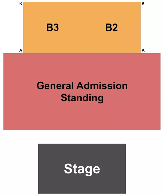 seating chart for Molson Canadian Centre at Casino New Brunswick - GA/B2/B3 - eventticketscenter.com