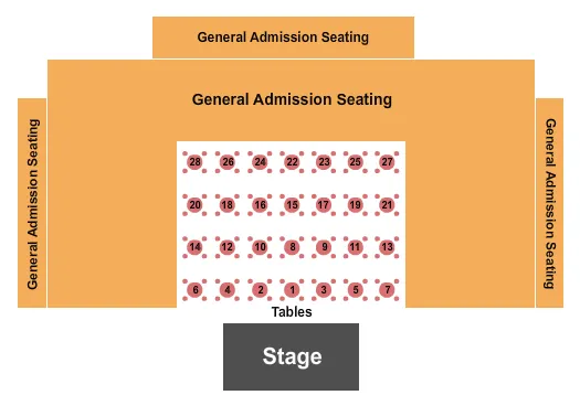 seating chart for Molson Canadian Studio at Hamilton Place - GA Seating & Rsvd Tbl - eventticketscenter.com
