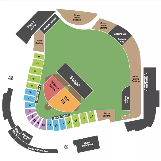 seating chart for Momentum Bank Ballpark - Concert - VIP Pit/Tables - eventticketscenter.com