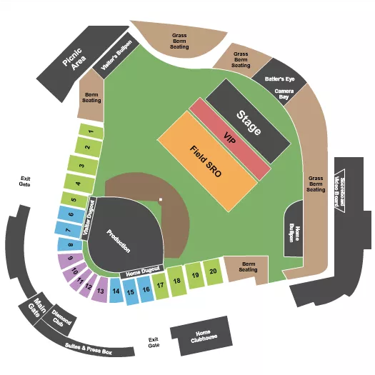 seating chart for Momentum Bank Ballpark - Concert - eventticketscenter.com