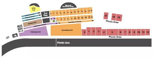 seating chart for Monmouth Park Racetrack - Racing 2 - eventticketscenter.com
