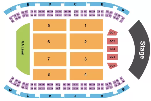seating chart for Monterey Fairgrounds - End Stage 3 - eventticketscenter.com
