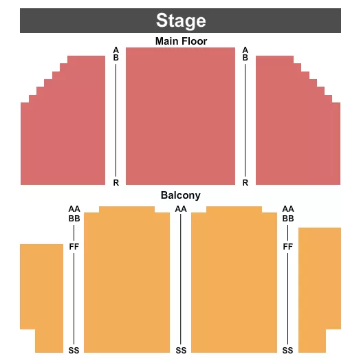 seating chart for Montgomery Davis Theatre - Endstage - eventticketscenter.com