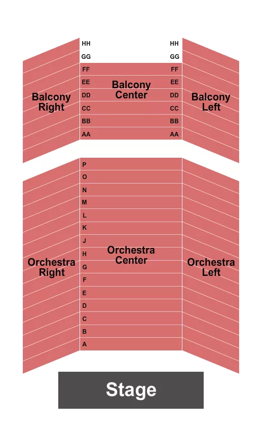 seating chart for Montgomery Theatre - San Jose - Endstage 2 - eventticketscenter.com