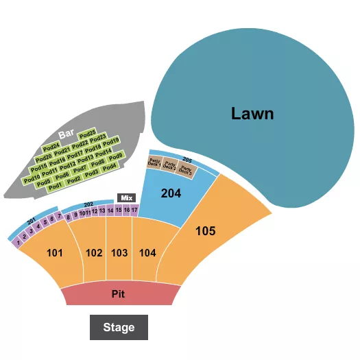 seating chart for Moody Amphitheater - Endstage Boxes 2 - eventticketscenter.com