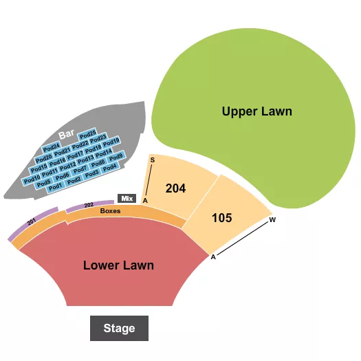 seating chart for Moody Amphitheater - Endstage Lower & Upper Lawn - eventticketscenter.com