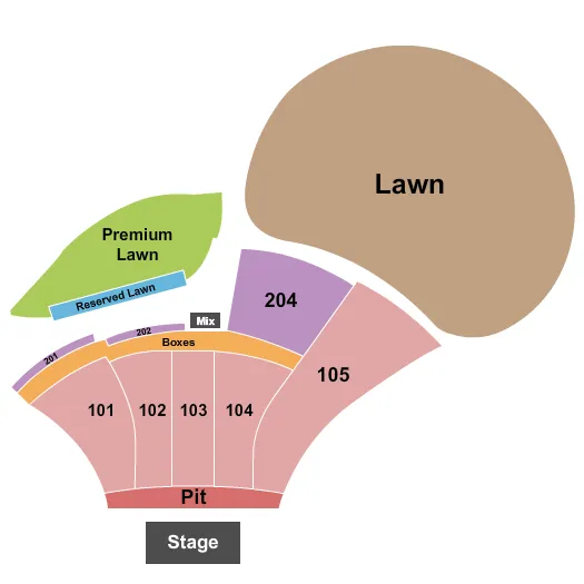 seating chart for Moody Amphitheater - Endstage Pit - eventticketscenter.com