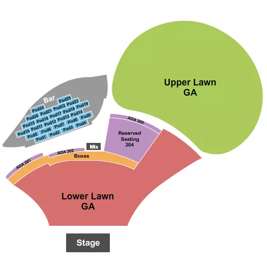 seating chart for Moody Amphitheater - Endstage Upper & Lower Lawn - eventticketscenter.com